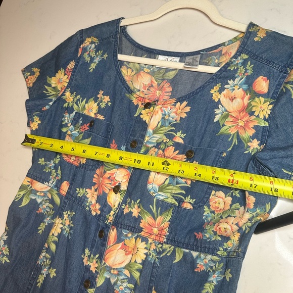 Liz Claiborne Floral Blue Maxi Dress - Picture 4 of 6